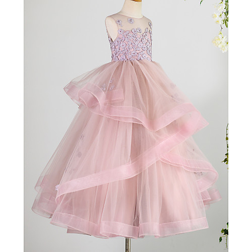 Princess Floor Length Flower Girl Dresses Wedding Lace Sleeveless Jewel Neck with Beading
Princess Floor Length Flower Girl Dresses Wedding Lace Sleeveless Jewel Neck with Beading