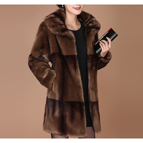 Women's Daily Basic Plus Size Regular Faux Fur Coat, Solid Colored Turndown Long Sleeve Faux Fur Red / Brown
Women's Daily Basic Plus Size Regular Faux Fur Coat, Solid Colored Turndown Long Sleeve Faux Fur Red / Brown
