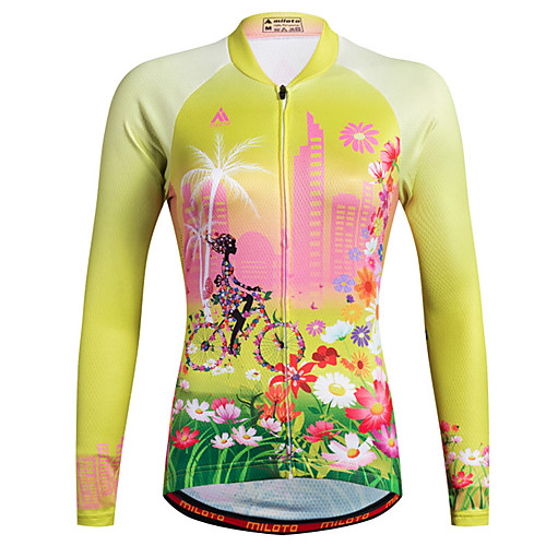 Miloto Women's Long Sleeve Cycling Jersey Summer Polyester Purple Yellow Red Rainbow Floral Botanical Plus Size Bike Shirt Sweatshirt Jersey Mountain Bike MTB Road Bike Cycling Quick Dry Breathable
Miloto Women's Long Sleeve Cycling Jersey Summer Polyester Purple Yellow Red Rainbow Floral Botanical Plus Size Bike Shirt Sweatshirt Jersey Mountain Bike MTB Road Bike Cycling Quick Dry Breathable