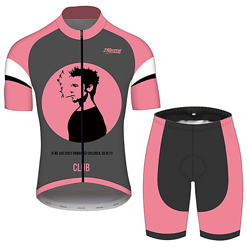 21Grams Fight Club Movie Men's Short Sleeve Cycling Jersey with Shorts - Pink / Black Bike Clothing Suit Breathable Quick Dry Reflective Strips Sports 100% Polyester Mountain Bike MTB Clothing Apparel
21Grams Fight Club Movie Men's Short Sleeve Cycling Jersey with Shorts - Pink / Black Bike Clothing Suit Breathable Quick Dry Reflective Strips Sports 100% Polyester Mountain Bike MTB Clothing Apparel