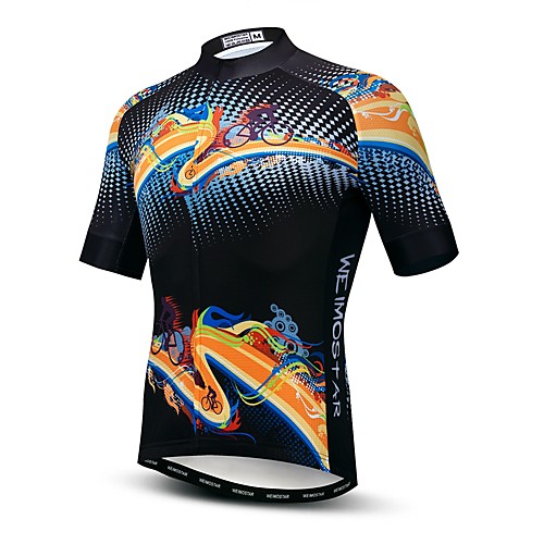 21Grams Men's Short Sleeve Cycling Jersey Summer Elastane Lycra Polyester Black Novelty Bike Jersey Top Mountain Bike MTB Road Bike Cycling Quick Dry Moisture Wicking Breathable Sports Clothing
21Grams Men's Short Sleeve Cycling Jersey Summer Elastane Lycra Polyester Black Novelty Bike Jersey Top Mountain Bike MTB Road Bike Cycling Quick Dry Moisture Wicking Breathable Sports Clothing
