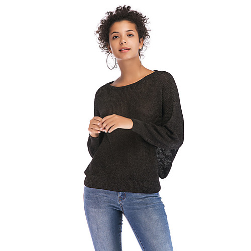 Women's Basic Knitted Solid Color Plain Pullover Long Sleeve Sweater Cardigans Crew Neck Round Neck Fall Winter Black Blue Wine
Women's Basic Knitted Solid Color Plain Pullover Long Sleeve Sweater Cardigans Crew Neck Round Neck Fall Winter Black Blue Wine