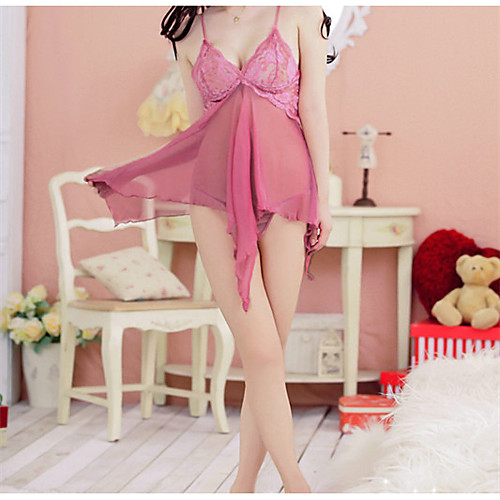 Women's Backless Cut Out Mesh Sexy Suits Nightwear Jacquard Solid Colored Blushing Pink One-Size
Women's Backless Cut Out Mesh Sexy Suits Nightwear Jacquard Solid Colored Blushing Pink One-Size