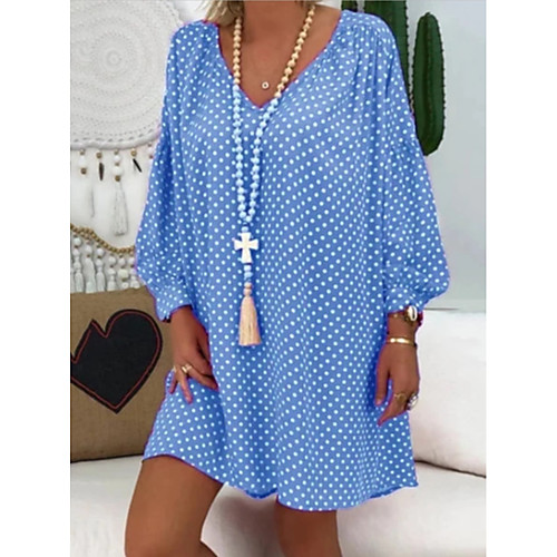 Women's T Shirt Dress Tee Dress Yellow Green Black Red Light Blue Long Sleeve Polka Dot V Neck S M L XL XXL 3XL 5XL / Mini
Women's T Shirt Dress Tee Dress Yellow Green Black Red Light Blue Long Sleeve Polka Dot V Neck S M L XL XXL 3XL 5XL / Mini