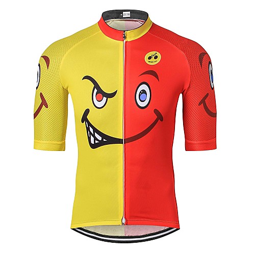 21Grams Funny Men's Short Sleeve Cycling Jersey - Red / Yellow Bike Jersey Top Quick Dry Moisture Wicking Breathable Sports Summer Elastane Terylene Polyester Taffeta Mountain Bike MTB Road Bike
21Grams Funny Men's Short Sleeve Cycling Jersey - Red / Yellow Bike Jersey Top Quick Dry Moisture Wicking Breathable Sports Summer Elastane Terylene Polyester Taffeta Mountain Bike MTB Road Bike