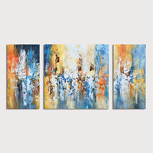 Oil Painting Hand Painted Square Abstract Modern Stretched Canvas / Three Panels
Oil Painting Hand Painted Square Abstract Modern Stretched Canvas / Three Panels