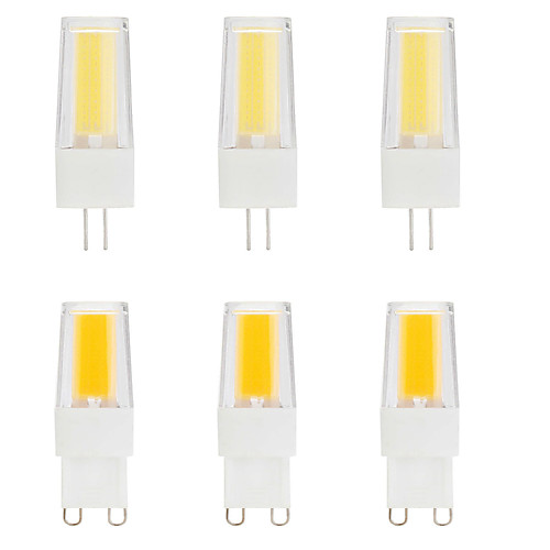 6pcs 5 W LED Bi-pin Lights 500 lm G9 G4 T 1 LED Beads COB Dimmable Warm White White 220-240 V
6pcs 5 W LED Bi-pin Lights 500 lm G9 G4 T 1 LED Beads COB Dimmable Warm White White 220-240 V