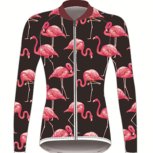21Grams Flamingo Women's Long Sleeve Cycling Jersey - Burgundy Bike Jersey Top UV Resistant Breathable Quick Dry Sports Winter Fleece 100% Polyester Mountain Bike MTB Road Bike Cycling Clothing
21Grams Flamingo Women's Long Sleeve Cycling Jersey - Burgundy Bike Jersey Top UV Resistant Breathable Quick Dry Sports Winter Fleece 100% Polyester Mountain Bike MTB Road Bike Cycling Clothing