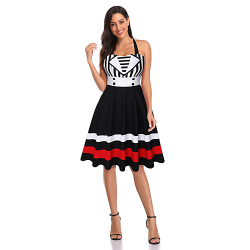 Vintage Inspired Vacation Dress Dress Prom Dress Women's Spandex Costume Black Vintage Cosplay
Vintage Inspired Vacation Dress Dress Prom Dress Women's Spandex Costume Black Vintage Cosplay