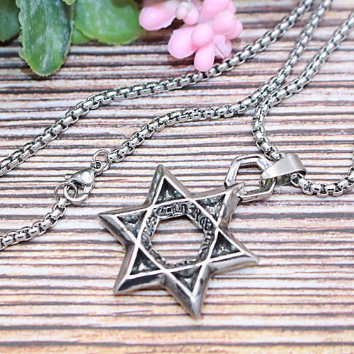 Women's Men's Pendant Necklace Necklace Classic Star of David Dainty Unique Design Modern Punk Silver Plated Chrome Silver 70 cm Necklace Jewelry 1pc For Street Carnival Holiday Club Festival
Women's Men's Pendant Necklace Necklace Classic Star of David Dainty Unique Design Modern Punk Silver Plated Chrome Silver 70 cm Necklace Jewelry 1pc For Street Carnival Holiday Club Festival