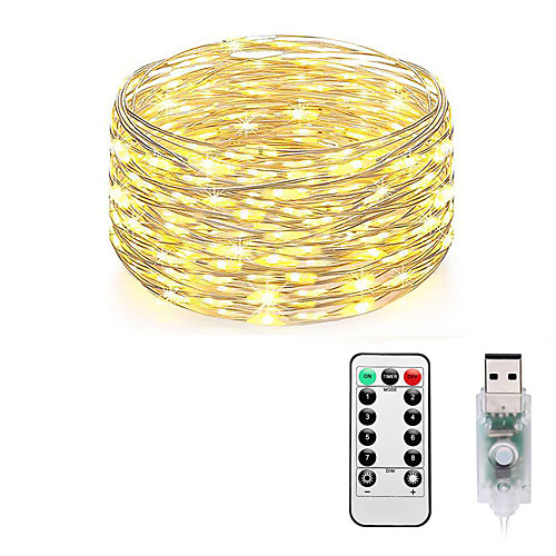 Fairy Lights Plug in 8 Modes 10M 100 LED USB String Lights with Adapter Remote Timer Waterproof Decorative Lights for Bedroom Patio Christmas Wedding Party Dorm Indoor Outdoor
Fairy Lights Plug in 8 Modes 10M 100 LED USB String Lights with Adapter Remote Timer Waterproof Decorative Lights for Bedroom Patio Christmas Wedding Party Dorm Indoor Outdoor