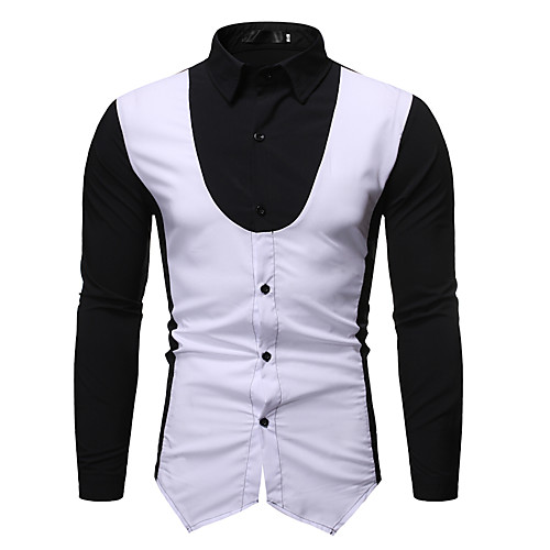 Men's Shirt Solid Colored Long Sleeve Party Tops Elegant Streetwear White Black
Men's Shirt Solid Colored Long Sleeve Party Tops Elegant Streetwear White Black