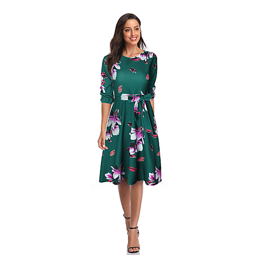 Vintage Vacation Dress Dress Prom Dress Women's Costume Black / Green Vintage Cosplay 3/4-Length Sleeve Midi
Vintage Vacation Dress Dress Prom Dress Women's Costume Black / Green Vintage Cosplay 3/4-Length Sleeve Midi
