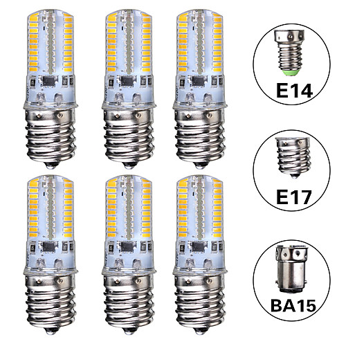 6pcs 3 W LED Corn Lights 300 lm E14 E17 BA15D T 64 LED Beads SMD 3014 Warm White White 220-240 V 110-120 V
6pcs 3 W LED Corn Lights 300 lm E14 E17 BA15D T 64 LED Beads SMD 3014 Warm White White 220-240 V 110-120 V