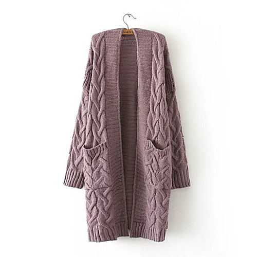 Women's Solid Colored Cardigan Long Sleeve Loose Sweater Cardigans Round Neck Fall Winter White Black Purple
Women's Solid Colored Cardigan Long Sleeve Loose Sweater Cardigans Round Neck Fall Winter White Black Purple