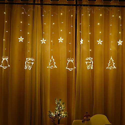 2.5m Christmas Decoration String Lights 138 LEDs Fairy Curtain Window 1 Set Warm White Multicolor Home Party Wedding Christmas New Year Holiday Decorating Lights Plug
2.5m Christmas Decoration String Lights 138 LEDs Fairy Curtain Window 1 Set Warm White Multicolor Home Party Wedding Christmas New Year Holiday Decorating Lights Plug