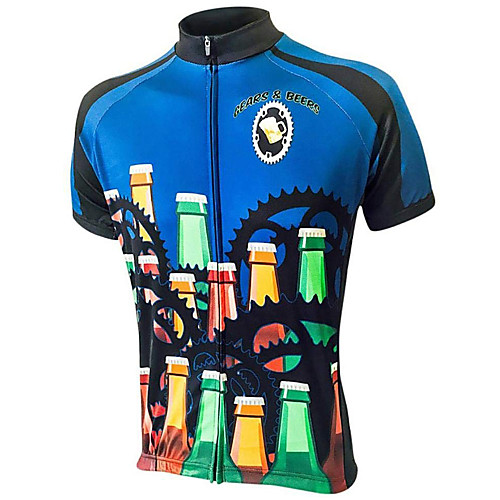21Grams Men's Short Sleeve Cycling Jersey Summer Bule / Black Oktoberfest Beer Bike Top Mountain Bike MTB Road Bike Cycling UV Resistant Quick Dry Moisture Wicking Sports Clothing Apparel / Race Fit
21Grams Men's Short Sleeve Cycling Jersey Summer Bule / Black Oktoberfest Beer Bike Top Mountain Bike MTB Road Bike Cycling UV Resistant Quick Dry Moisture Wicking Sports Clothing Apparel / Race Fit