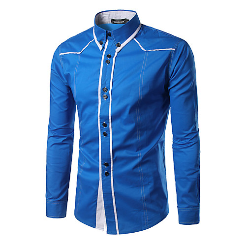 Men's Shirt Solid Colored Color Block Patchwork Long Sleeve Daily Tops Basic White Black Blue
Men's Shirt Solid Colored Color Block Patchwork Long Sleeve Daily Tops Basic White Black Blue