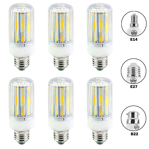 6pcs 20 W LED Corn Lights 2000 lm E14 B22 E26 E27 T 144 LED Beads SMD 5730 Warm White White 220-240 V 110-120 V
6pcs 20 W LED Corn Lights 2000 lm E14 B22 E26 E27 T 144 LED Beads SMD 5730 Warm White White 220-240 V 110-120 V