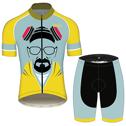 21Grams Breaking Bad Wlater White Men's Short Sleeve Cycling Jersey with Shorts - Black / Yellow Bike Clothing Suit Breathable Quick Dry Reflective Strips Sports 100% Polyester Mountain Bike MTB
21Grams Breaking Bad Wlater White Men's Short Sleeve Cycling Jersey with Shorts - Black / Yellow Bike Clothing Suit Breathable Quick Dry Reflective Strips Sports 100% Polyester Mountain Bike MTB