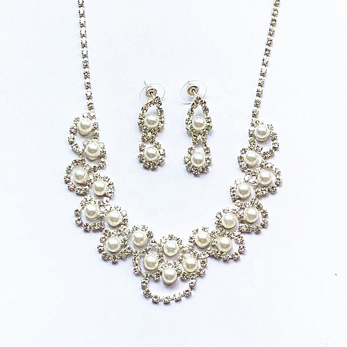 Women's Drop Earrings Pendant Necklace Bridal Jewelry Sets Classic Flower Stylish Unique Design Imitation Pearl Silver Plated Earrings Jewelry White For Wedding Party Holiday 1 set
Women's Drop Earrings Pendant Necklace Bridal Jewelry Sets Classic Flower Stylish Unique Design Imitation Pearl Silver Plated Earrings Jewelry White For Wedding Party Holiday 1 set