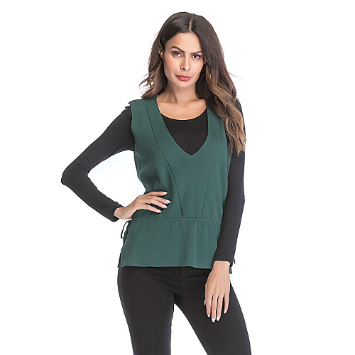 Women's Basic Knitted Solid Color Plain Vest Sleeveless Sweater Cardigans Deep U Fall Winter Black Green Gray
Women's Basic Knitted Solid Color Plain Vest Sleeveless Sweater Cardigans Deep U Fall Winter Black Green Gray