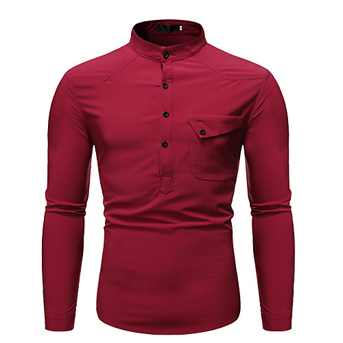 Men's Shirt Solid Colored Long Sleeve Party Tops Elegant Streetwear White Black Red
Men's Shirt Solid Colored Long Sleeve Party Tops Elegant Streetwear White Black Red