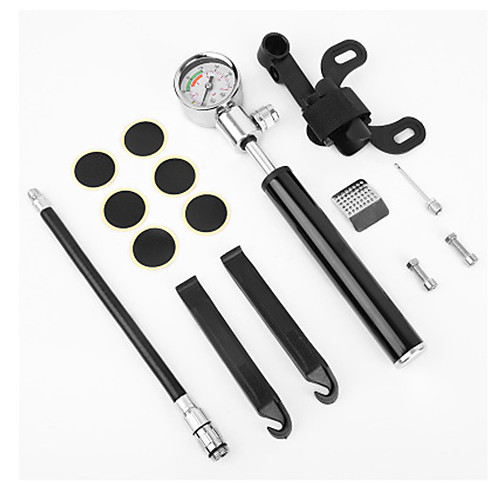 Mini Bike Pump With Gauge Portable Lightweight Durable High Pressure Accurate Inflation For Road Bike Mountain Bike MTB Folding Bike Fixed Gear Bike Cycling Bicycle Aluminium alloy Black
Mini Bike Pump With Gauge Portable Lightweight Durable High Pressure Accurate Inflation For Road Bike Mountain Bike MTB Folding Bike Fixed Gear Bike Cycling Bicycle Aluminium alloy Black
