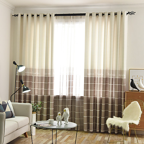 Two Panel Modern Minimalist Plaid Stitching Style Living Room Bedroom Children's Room Curtain
Two Panel Modern Minimalist Plaid Stitching Style Living Room Bedroom Children's Room Curtain