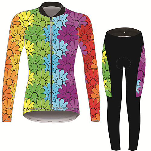 21Grams Floral Botanical Women's Long Sleeve Cycling Jersey with Tights - Black / Green Bike Clothing Suit Thermal Warm Anatomic Design Ultraviolet Resistant Sports Winter Fleece Terylene Polyester
21Grams Floral Botanical Women's Long Sleeve Cycling Jersey with Tights - Black / Green Bike Clothing Suit Thermal Warm Anatomic Design Ultraviolet Resistant Sports Winter Fleece Terylene Polyester