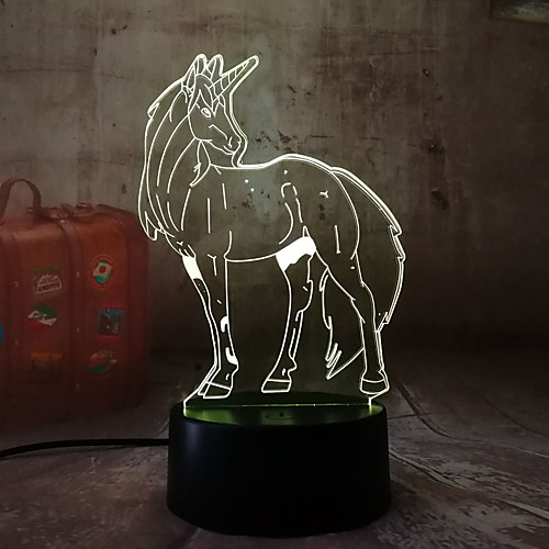 3D RGB LED Night Light Unicorn Horse Multicolor 7 Colors Change USB Desk Lamp for Christmas Gift for Children Home Decroration
3D RGB LED Night Light Unicorn Horse Multicolor 7 Colors Change USB Desk Lamp for Christmas Gift for Children Home Decroration