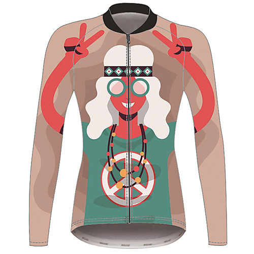 21Grams Hippie Peace & Love Women's Long Sleeve Cycling Jersey - GrayGreen Bike Jersey Top Thermal Warm UV Resistant Anatomic Design Sports Winter Fleece 100% Polyester Mountain Bike MTB Road Bike
21Grams Hippie Peace & Love Women's Long Sleeve Cycling Jersey - GrayGreen Bike Jersey Top Thermal Warm UV Resistant Anatomic Design Sports Winter Fleece 100% Polyester Mountain Bike MTB Road Bike