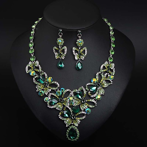 Women's AAA Cubic Zirconia Bridal Jewelry Sets Layered Flower Butterfly Love Statement Artistic Luxury Rhinestone Earrings Jewelry bright red / Green / Blue For Wedding 1 set
Women's AAA Cubic Zirconia Bridal Jewelry Sets Layered Flower Butterfly Love Statement Artistic Luxury Rhinestone Earrings Jewelry bright red / Green / Blue For Wedding 1 set