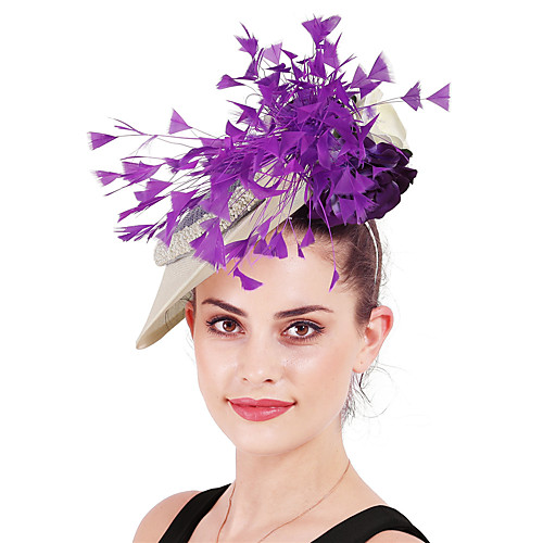 Ostrich Fur / Pearl / Linen / Cotton Blend Headbands / Flowers / Hair Accessory with Feather / Petal / Floral 1 Piece Party / Evening / Belmont Stakes Headpiece
Ostrich Fur / Pearl / Linen / Cotton Blend Headbands / Flowers / Hair Accessory with Feather / Petal / Floral 1 Piece Party / Evening / Belmont Stakes Headpiece