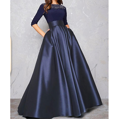 Ball Gown Minimalist Quinceanera Formal Evening Dress Illusion Neck Half Sleeve Floor Length Satin with Pleats Lace Insert 2021
Ball Gown Minimalist Quinceanera Formal Evening Dress Illusion Neck Half Sleeve Floor Length Satin with Pleats Lace Insert 2021