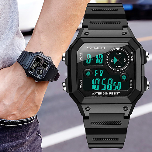 Men's Digital Watch Digital Silicone Black / Blue / Red 30 m Water Resistant / Waterproof Chronograph New Design Digital Casual New Arrival - Black Black / White Green One Year Battery Life
Men's Digital Watch Digital Silicone Black / Blue / Red 30 m Water Resistant / Waterproof Chronograph New Design Digital Casual New Arrival - Black Black / White Green One Year Battery Life