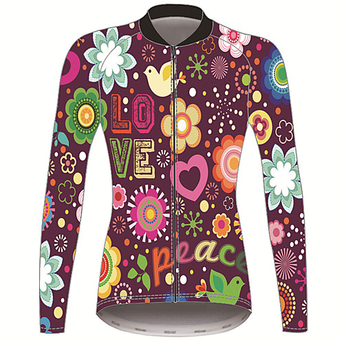 21Grams Floral Botanical Women's Long Sleeve Cycling Jersey - Red / White Bike Jersey Top Thermal Warm UV Resistant Anatomic Design Sports Winter 100% Polyester Mountain Bike MTB Road Bike Cycling
21Grams Floral Botanical Women's Long Sleeve Cycling Jersey - Red / White Bike Jersey Top Thermal Warm UV Resistant Anatomic Design Sports Winter 100% Polyester Mountain Bike MTB Road Bike Cycling
