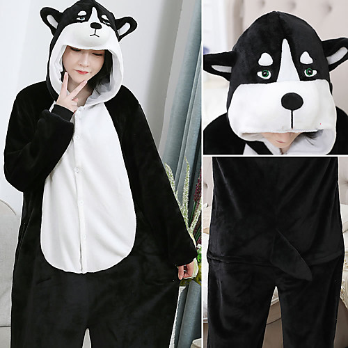 Adults' Kigurumi Pajamas Husky Onesie Pajamas Flannelette Black / White Cosplay For Men and Women Animal Sleepwear Cartoon Festival / Holiday Costumes
Adults' Kigurumi Pajamas Husky Onesie Pajamas Flannelette Black / White Cosplay For Men and Women Animal Sleepwear Cartoon Festival / Holiday Costumes