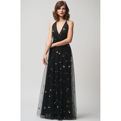 A-Line Spaghetti Strap Floor Length Tulle Bridesmaid Dress with Criss Cross / Pattern / Print / Open Back
A-Line Spaghetti Strap Floor Length Tulle Bridesmaid Dress with Criss Cross / Pattern / Print / Open Back