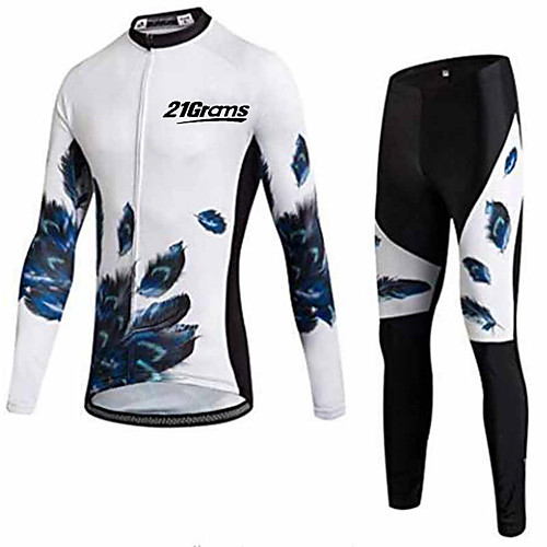21Grams Men's Long Sleeve Cycling Jersey with Tights Winter Fleece Polyester BlackWhite Feather Bike Clothing Suit Thermal Warm UV Resistant Anatomic Design Quick Dry Breathable Sports Feather
21Grams Men's Long Sleeve Cycling Jersey with Tights Winter Fleece Polyester BlackWhite Feather Bike Clothing Suit Thermal Warm UV Resistant Anatomic Design Quick Dry Breathable Sports Feather