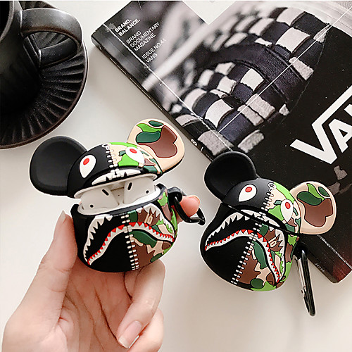 Cartoon Camouflage Shark Head Airpods1/2 Generation Wireless Bluetooth Headset Set Silicone Case Personality Cover for Men and Women
Cartoon Camouflage Shark Head Airpods1/2 Generation Wireless Bluetooth Headset Set Silicone Case Personality Cover for Men and Women