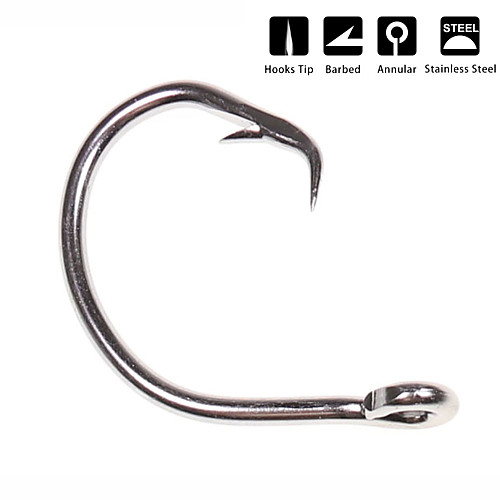 5 pcs Circle Hook Fishing Hooks Cutting Blade Sea Fishing / Jigging Fishing / Trolling & Boat Fishing Steel Stainless
5 pcs Circle Hook Fishing Hooks Cutting Blade Sea Fishing / Jigging Fishing / Trolling & Boat Fishing Steel Stainless
