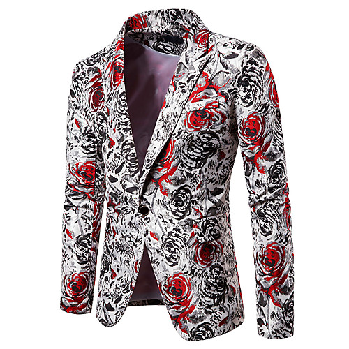Men's Blazer Blazer Color Block Regular Fit Polyester Men's Suit Blue / Red - Notch lapel collar
Men's Blazer Blazer Color Block Regular Fit Polyester Men's Suit Blue / Red - Notch lapel collar