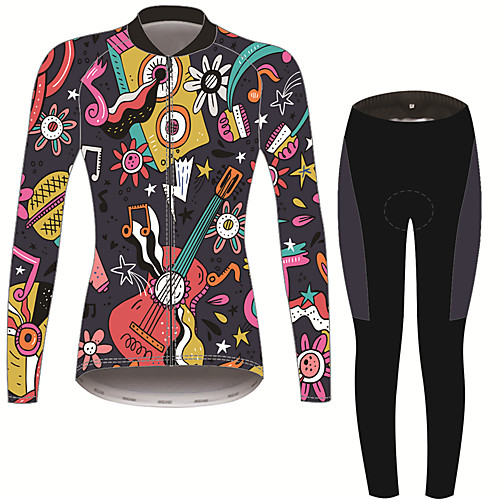 21Grams Floral Botanical Women's Long Sleeve Cycling Jersey with Tights - Black / Red Bike Clothing Suit Thermal Warm Anatomic Design Ultraviolet Resistant Sports Winter Fleece Terylene Polyester
21Grams Floral Botanical Women's Long Sleeve Cycling Jersey with Tights - Black / Red Bike Clothing Suit Thermal Warm Anatomic Design Ultraviolet Resistant Sports Winter Fleece Terylene Polyester