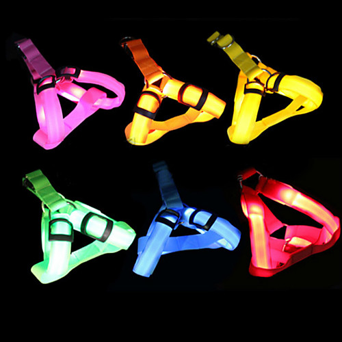 Dog Dog Vest Light Up Harness LED Lights Adjustable / Retractable Glow in the Dark Reflective Nightlight Function Solid Colored Nylon White Yellow Red Blue Pink
Dog Dog Vest Light Up Harness LED Lights Adjustable / Retractable Glow in the Dark Reflective Nightlight Function Solid Colored Nylon White Yellow Red Blue Pink