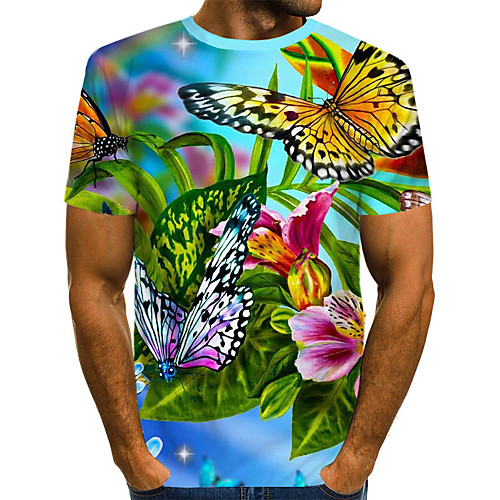 Men's T shirt Shirt Floral Graphic 3D Print Short Sleeve Going out Tops Streetwear Exaggerated Round Neck Rainbow / Summer
Men's T shirt Shirt Floral Graphic 3D Print Short Sleeve Going out Tops Streetwear Exaggerated Round Neck Rainbow / Summer