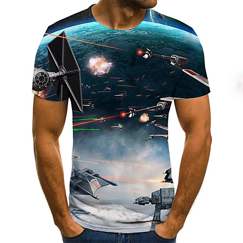 Men's T shirt Shirt Geometric 3D Plus Size Pleated Print Short Sleeve Weekend Tops Streetwear Round Neck Royal Blue
Men's T shirt Shirt Geometric 3D Plus Size Pleated Print Short Sleeve Weekend Tops Streetwear Round Neck Royal Blue