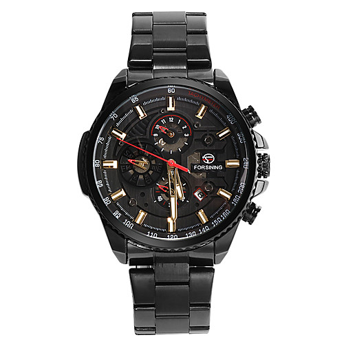 Men's Mechanical Watch Automatic self-winding Formal Style Stainless Steel Black / Silver / Gold 30 m Water Resistant / Waterproof Calendar / date / day Analog Luxury Fashion - GoldenBlack black
Men's Mechanical Watch Automatic self-winding Formal Style Stainless Steel Black / Silver / Gold 30 m Water Resistant / Waterproof Calendar / date / day Analog Luxury Fashion - GoldenBlack black