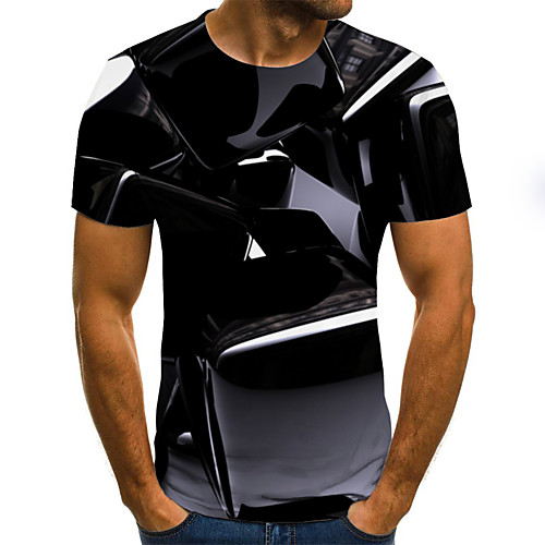 Men's T shirt Shirt Graphic Geometric 3D Plus Size Pleated Print Short Sleeve Weekend Tops Streetwear Round Neck Black / Summer
Men's T shirt Shirt Graphic Geometric 3D Plus Size Pleated Print Short Sleeve Weekend Tops Streetwear Round Neck Black / Summer
