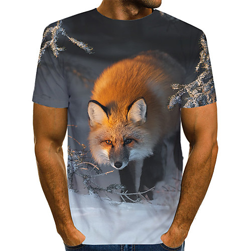 Men's T shirt Graphic 3D Animal Print Short Sleeve Daily Tops Vintage Rock Gray
Men's T shirt Graphic 3D Animal Print Short Sleeve Daily Tops Vintage Rock Gray
